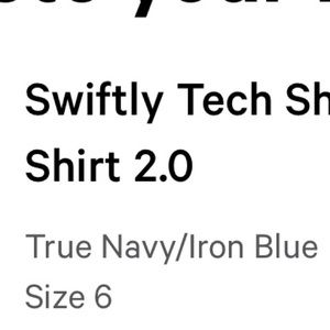 Swiftly tech short sleeve shirt 2.0 size 6
